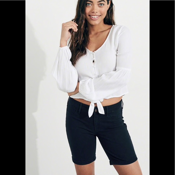 Hollister NWT bermuda boyshorts shorts size 0 blue - Picture 5 of 7